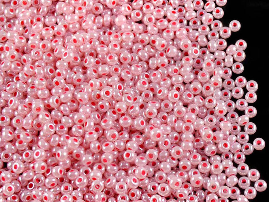 20 g 10/0 Seed Beads Preciosa Ornela, Pearl Pink Opaque, Czech Glass