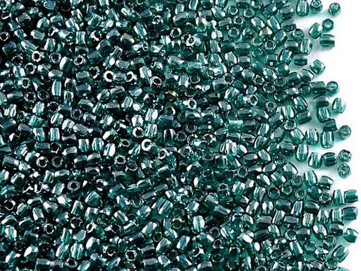 10 g 10/0 3-Cut Seed Beads Preciosa Ornela, Aqua Transparent, Czech Glass