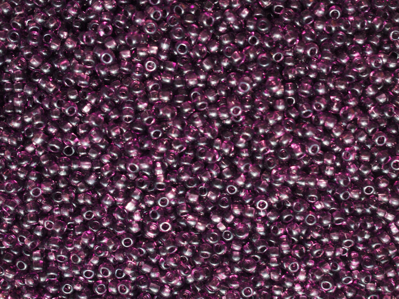 20 g 10/0 Seed Beads Preciosa Ornela, Czech Glass, Dark Amethyst Transparent