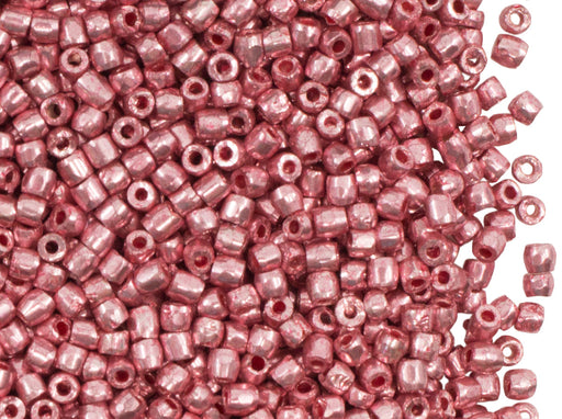 10 g 10/0 3-Cut Seed Beads Preciosa Ornela, Pink Metallic, Czech Glass