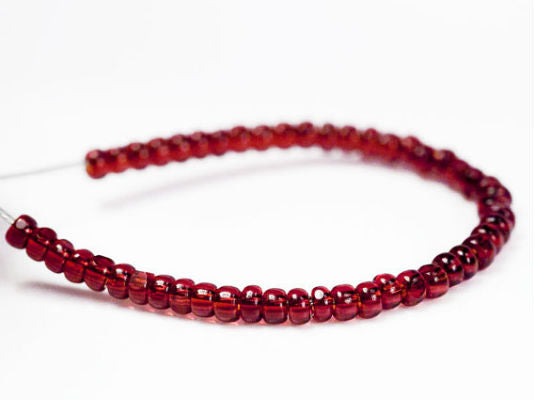 10 g 10/0 1-Cut Seed Beads Charlotte Preciosa Ornela, Ruby, Czech Glass