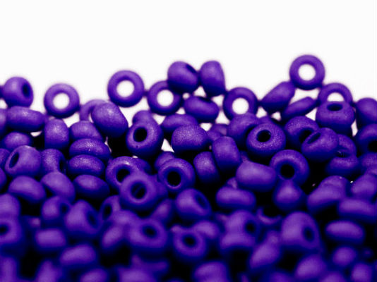 20 g 10/0 Seed Beads Preciosa Ornela, Blue Opaque Matte, Czech Glass