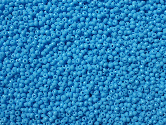 20 g 10/0 Seed Beads Preciosa Ornela, Light Blue Opaque, Czech Glass