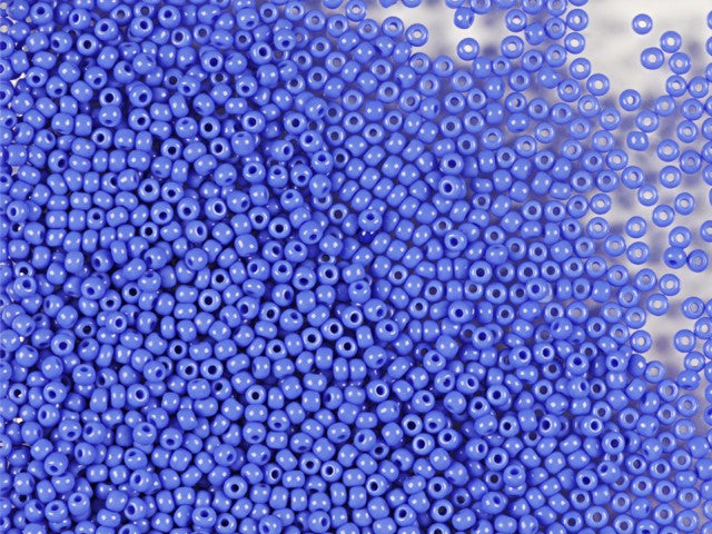 20 g 10/0 Seed Beads Preciosa Ornela, Blue Opaque, Czech Glass