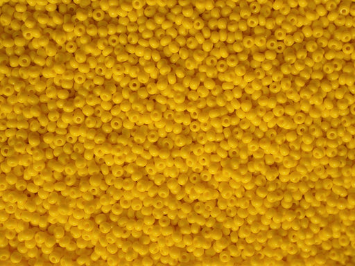 20 g 10/0 Seed Beads Preciosa Ornela, Gold Yellow Opaque, Czech Glass