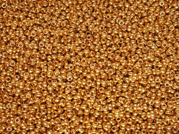 20 g 10/0 Seed Beads Preciosa Ornela, Orange Metallic, Czech Glass
