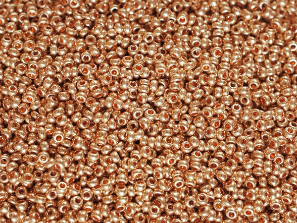 20 g 10/0 Seed Beads Preciosa Ornela, Rocailles Gold Metallic, Czech Glass