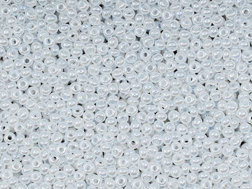 20 g 10/0 Seed Beads Preciosa Ornela, White Alabaster Luster, Czech Glass