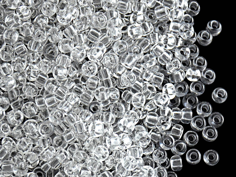 20 g 10/0 Seed Beads Preciosa Ornela, Crystal Transparent Matte, Czech Glass
