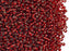 20 g 10/0 Seed Beads Preciosa Ornela, Dark Red Transparent Silver Lined, Czech Glass