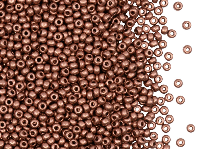 20 g 10/0 Seed Beads Preciosa Ornela, Czech Glass, Vintage Copper