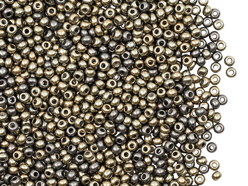 20 g 10/0 Seed Beads Preciosa Ornela, Czech Glass, Zinc Iris