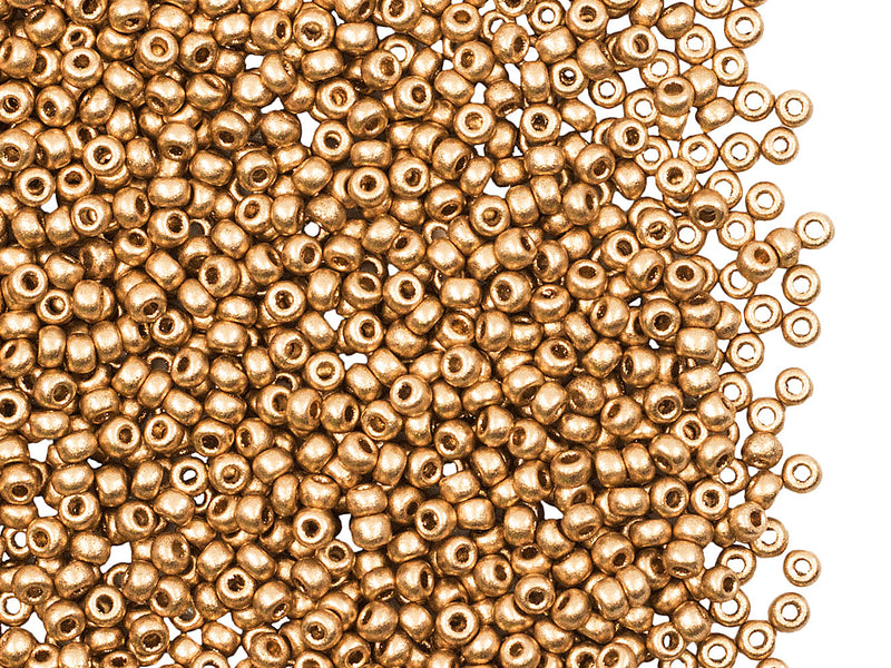 20 g 10/0 Seed Beads Preciosa Ornela, Czech Glass, Aztec Gold
