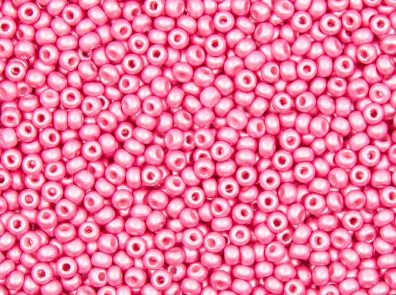 Rocailles 10/0 Pink Pearl Czech Glass Pink