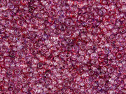 Rocailles 10/0 Crystal Amethyst Fuchsia Two Tone Czech Glass Purple Red