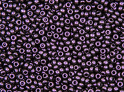 Rocailles 10/0 Jet Polychrome Black Currant Czech Glass Purple