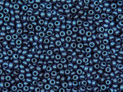 Rocailles 10/0 Jet Polychrome Indigo Orchid Czech Glass Blue Green