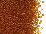 Rocailles Seed Beads 10/0, Topaz Transparent, Czech Glass