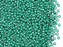 Rocailles Seed Beads 10/0, Turquoise Green Terra Metallic, Czech Glass