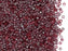 Rocailles Seed Beads 10/0, Crystal Red Silver, Czech Glass