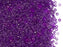 Rocailles Seed Beads 10/0, Crystal Purple Silver, Czech Glass