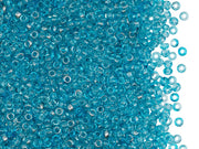 Rocailles Seed Beads 10/0, Crystal Blue Silver, Czech Glass