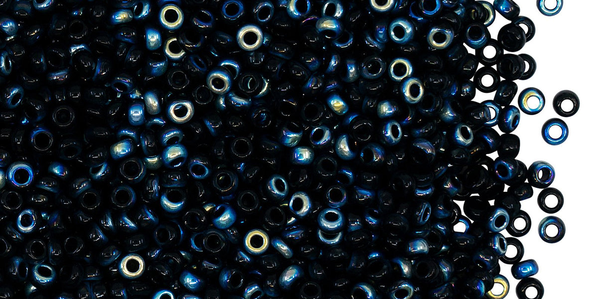 Czech Seed Beads Size 6/0 - Opaque Black (Approx. 1/2 LB , 250 Grams))