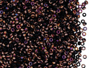 Rocailles Seed Beads 10/0, Jet Black Santander, Czech Glass