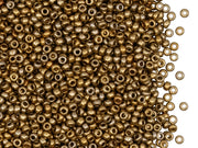Rocailles Seed Beads 10/0, Gold Metallic Mix, Czech Glass