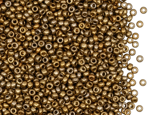 20 g Rocailles Seed Beads 10/0, Gold Metallic Mix, Czech Glass — ScaraBeads  US