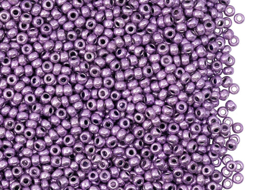 Rocailles Seed Beads 10/0, Purple Terra Metallic, Czech Glass