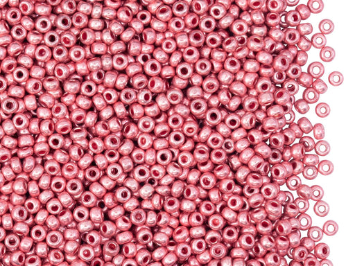 Rocailles Seed Beads 10/0, Pink Terra Metallic, Czech Glass