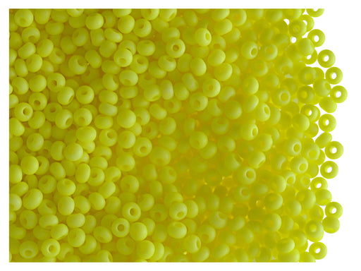 20 g 10/0 Seed Beads Preciosa Ornela, NEON Yellow Opaque, Czech Glass