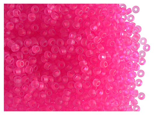 20 g 10/0 Seed Beads Preciosa Ornela, NEON Pink Matte, Czech Glass