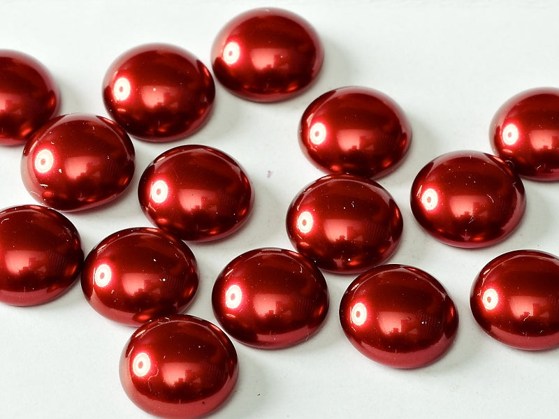 10 pcs Cabochon, 10mm, Pearl Brick, Czech Glass