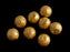 20 pcs Round Pearl Beads, 10mm, Zigana Dark Gold, Czech Glass