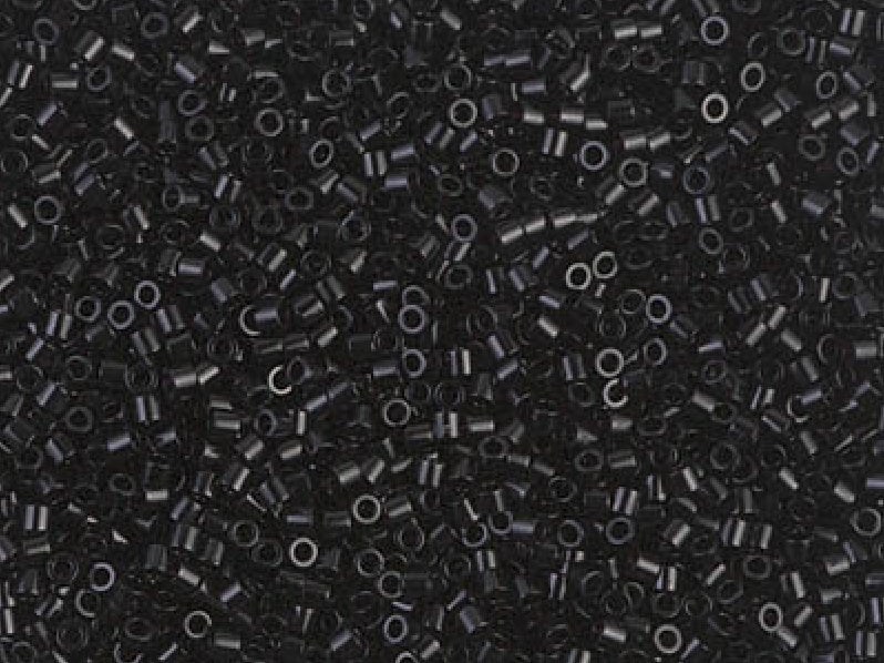 Delica Seed Beads 15/0, Black, Miyuki Japanese Beads