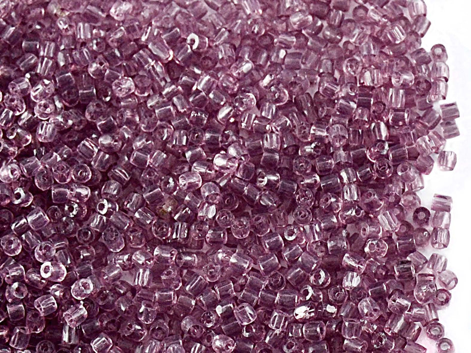 10 g 10/0 3-Cut Seed Beads Preciosa Ornela, Amethyst Transparent, Czech Glass