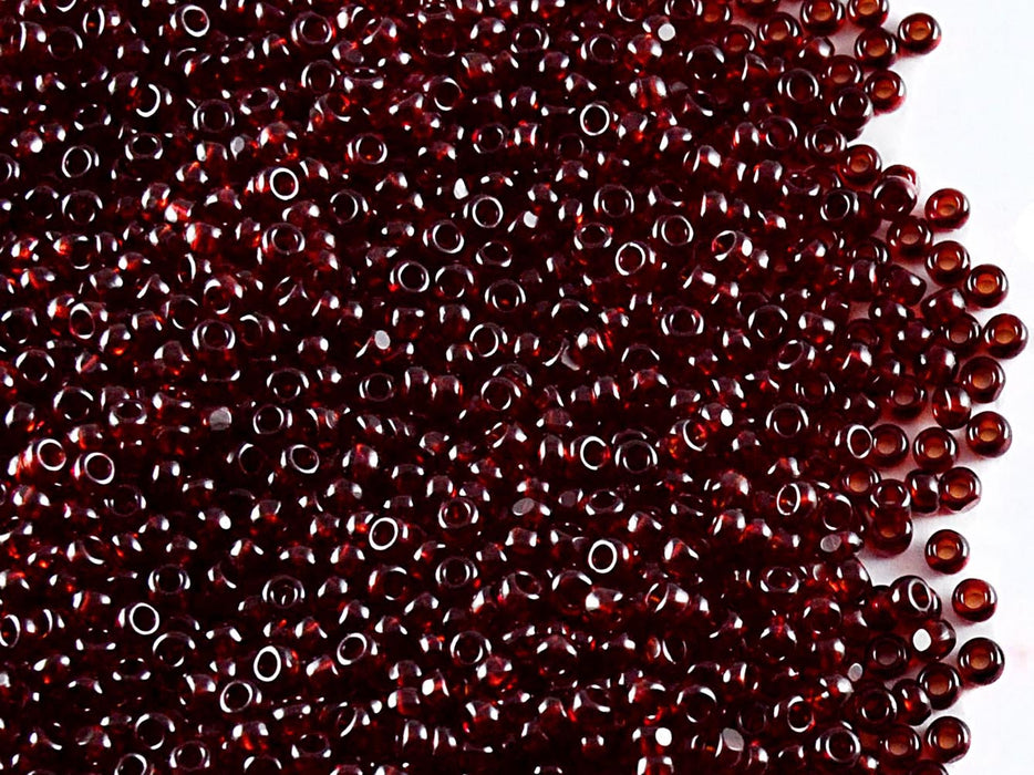 10 g 10/0 1-Cut Seed Beads Charlotte Preciosa Ornela, Ruby, Czech Glass