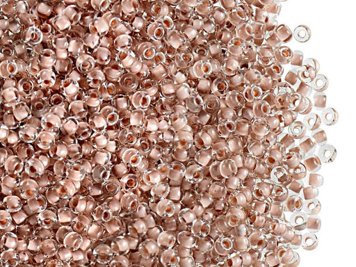 20 g 10/0 Seed Beads Preciosa Ornela, Rocailles Crystal Beige Lined, Czech Glass