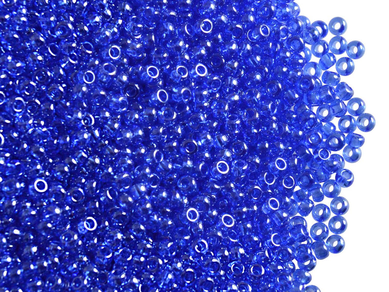 20 g 10/0 Seed Beads Preciosa Ornela, Sapphire Luster, Czech Glass