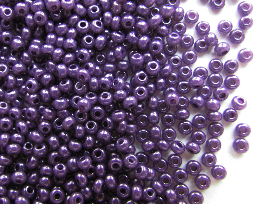 20 g 10/0 Seed Beads Preciosa Ornela, Terra Purple, Czech Glass