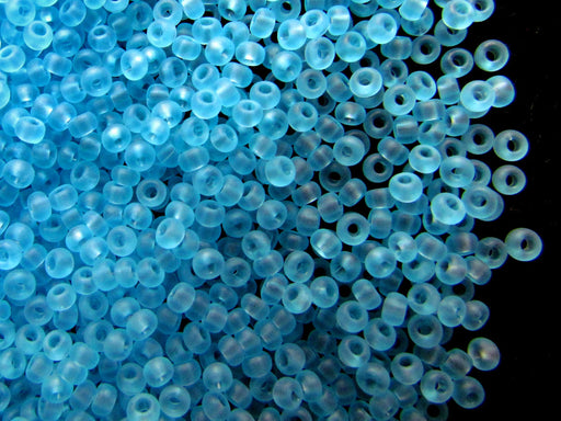 20 g 10/0 Seed Beads Preciosa Ornela, Aquamarine Matte, Czech Glass