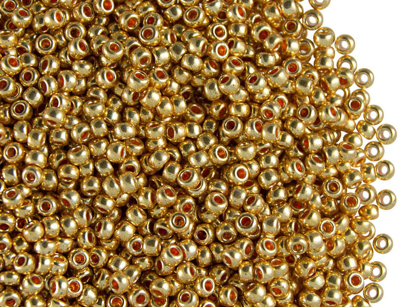 20 g 10/0 Seed Beads Preciosa Ornela, Crystal Terra Metallic, Czech Glass
