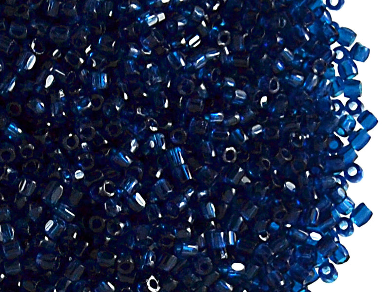 20 g 10/0 3-Cut Seed Beads Preciosa Ornela, Montana Transparent, Czech Glass