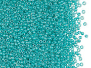 Rocailles Seed Beads 11/0, Crystal Bright Sea Wave Lined, Czech Glass