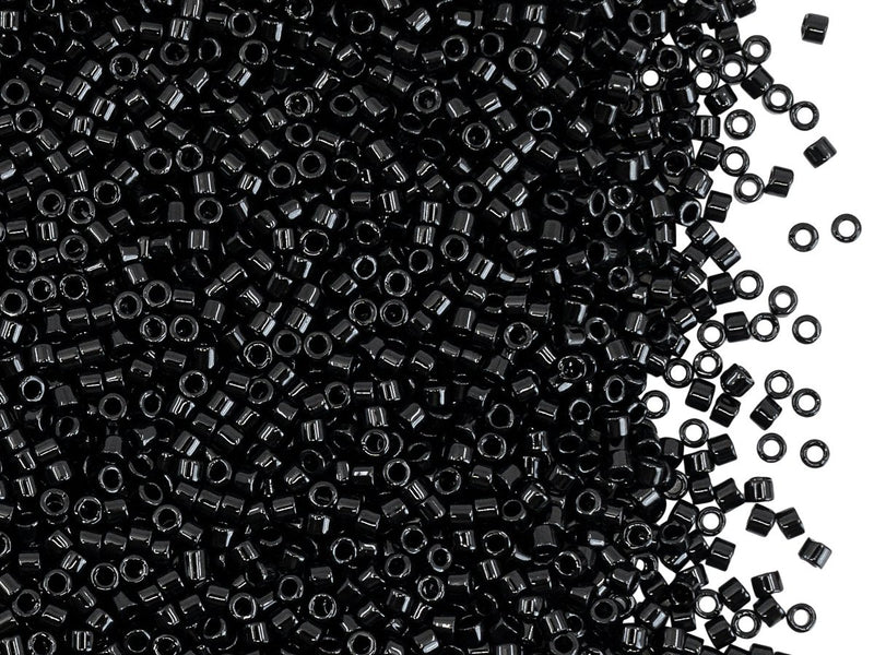 5 g 11/0 Miyuki Delica, Black, Japanese Seed Beads