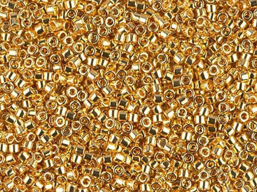 11/0 Miyuki Delica 24KT Gold Plated Japanese Seed Beads