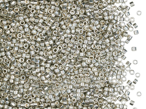 5 g 11/0 Miyuki Delica, Galvanized Silver, Japanese Seed Beads