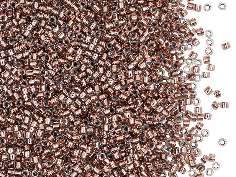 5 g 11/0 Miyuki Delica, Copper Lined Crystal, Japanese Seed Beads